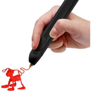 image3Doodler Flow 3D Printing Pen for Teens Adults ampamp Creators  Black  with Free Refill Filaments  Stencil Book  Getting Started Guide3D Pen Set