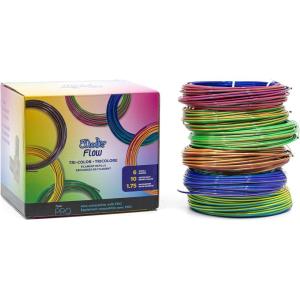 image3Doodler TriColor PLA Filament Refills 175mm  6 Spools 10m Each of Vibrant Colors for 3D Printing Pens  18 Colors 6 spools